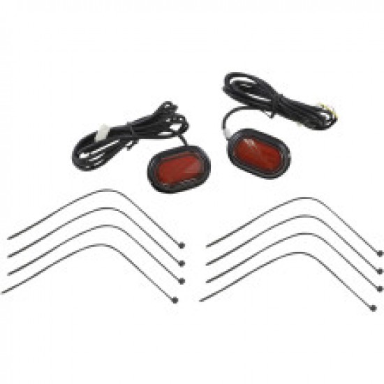 CUSTOM DYNAMICS ANTENNA GROMMET LIGHT RED LENS BLACK # CD-PLUG-RB