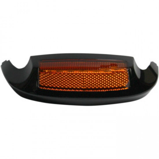 CUSTOM DYNAMICS LED FRONT FENDER TIP AMBER LED/AMBER LENS BLACK # GEN-FT-AA-BLK