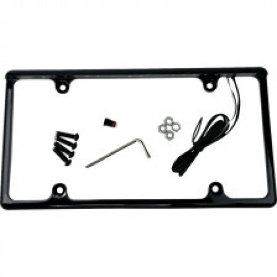 CUSTOM DYNAMICS LICENSE PLATE FRAME LED GLOSS BLACK # LPF-AUTO-B