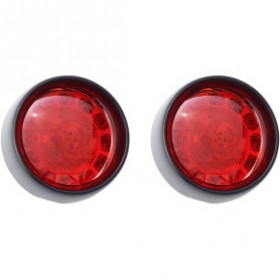 CUSTOM DYNAMICS BULLET TURN SIGNAL 1156 GLOSS BLACK RED LENS # PB-BB-R-1156BR