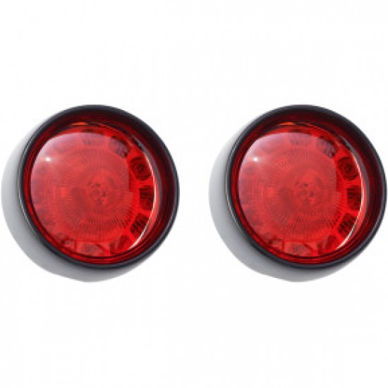 CUSTOM DYNAMICS BULLET TURN SIGNAL 1156 GLOSS BLACK RED LENS # PB-BB-R-1156BR