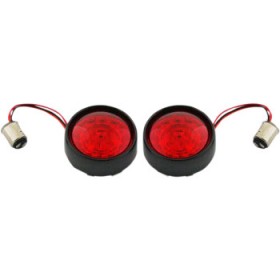 CUSTOM DYNAMICS BULLET TURN SIGNAL 1157 GLOSS BLACK RED LENS # PB-BB-RR-1157BR