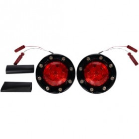 CUSTOM DYNAMICS PROBEAM BULLET RINGZ LED TURN SIGNALS BLACK/RED # PB-BR-RR-IND-BR