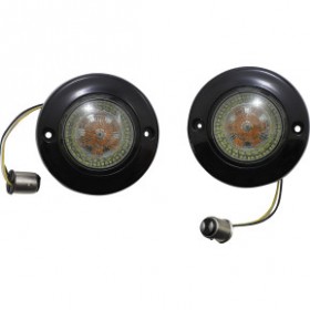 CUSTOM DYNAMICS PROBEAM DYNAMIC RINGZ LED TURN SIGNAL BLACK AMBER/WHITE # PB-FB-AW-1157BS