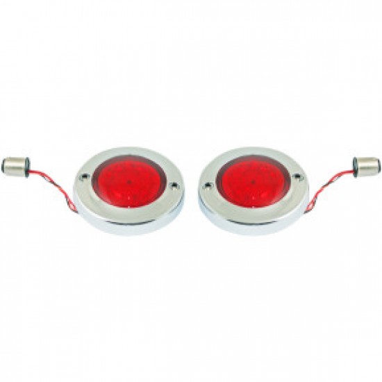 CUSTOM DYNAMICS LED FLAT TURN SIGNALS 1156 CHROME RED LENS # PB-FB-R-1156CR CUSTOM DYNAMICS LED FLAT TURN SIGNALS 1156 CHROME RED LENS # PB-FB-R-1156CR