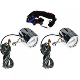 CUSTOM DYNAMICS LED FOG LIGHT INDIAN CHROME # PB-FOG-IND-C