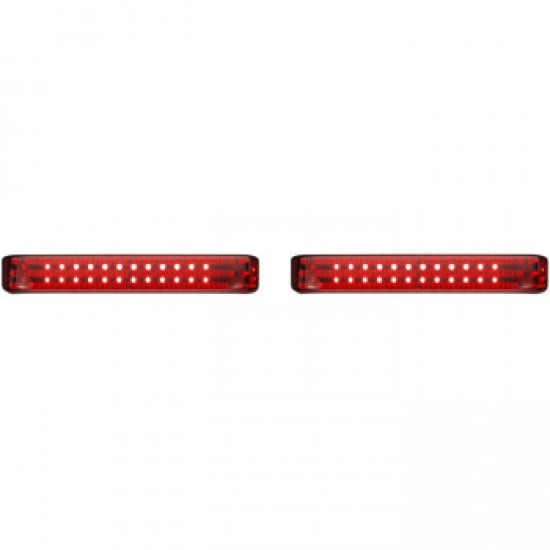 CUSTOM DYNAMICS SADDLEBAG LIGHTS CHROME/RED # PB-SB-HD-CR