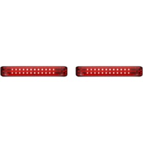 CUSTOM DYNAMICS SADDLEBAG LIGHTS SS6 CHROME/RED # PB-SB-SS6-CR