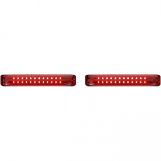 CUSTOM DYNAMICS SADDLEBAG LIGHTS SS6 CHROME/RED # PB-SB-SS6-CR