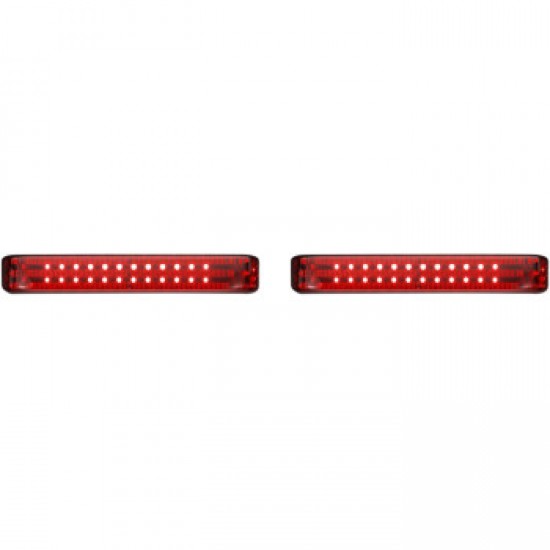 CUSTOM DYNAMICS SADDLEBAG LIGHTS SS8 CHROME/RED # PB-SB-SS8-CR