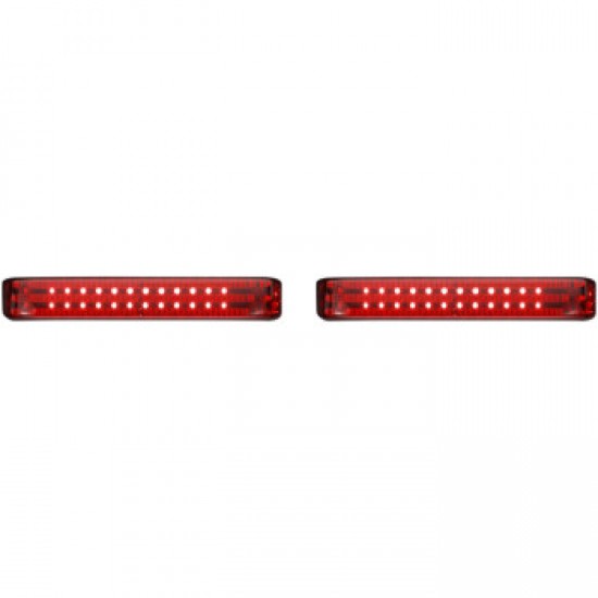 CUSTOM DYNAMICS SADDLEBAG LED LIGHTS SEQUENTIAL BLACK/RED # PB-SBSEQ-SS6-BR