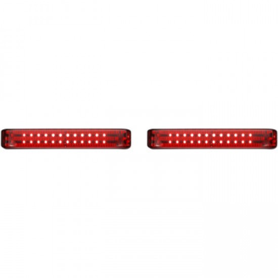 CUSTOM DYNAMICS SADDLEBAG LED LIGHTS SEQUENTIAL BLACK/RED # PB-SBSEQ-SS8-BR