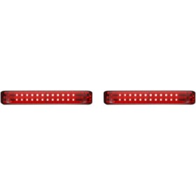 CUSTOM DYNAMICS SADDLEBAG LED LIGHTS SEQUENTIAL CHROME/RED # PB-SBSEQ-SS8-CR