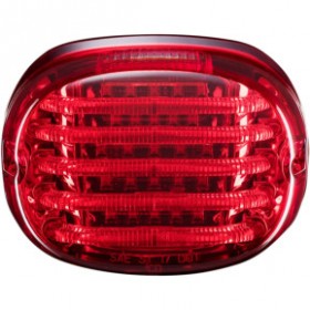 CUSTOM DYNAMICS TAILLIGHT WITH LICENSE PLATE ILLUMINATION WINDOW RED # PB-TL-SBW-R