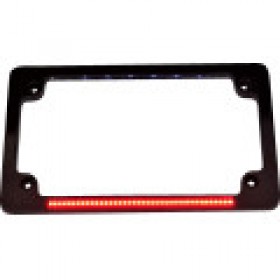 CUSTOM DYNAMICS DUAL LICENSE PLATE FRAME BLACK # TF02-B