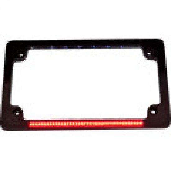 CUSTOM DYNAMICS DUAL LICENSE PLATE FRAME BLACK # TF02-B