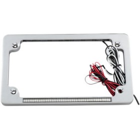 CUSTOM DYNAMICS DUAL LICENSE PLATE FRAME CHROME # TF02-C