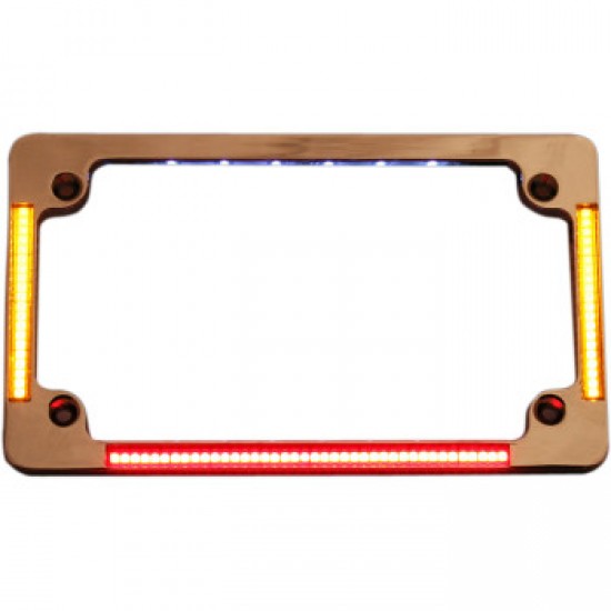 CUSTOM DYNAMICS LICENSE PLATE FRAME CHROME # TF04-C