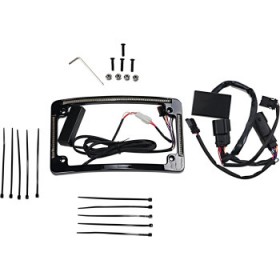 CUSTOM DYNAMICS ALL IN ONE LICENSE PLATE FRAME BLACK # TF05-BCM-B