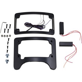 CUSTOM DYNAMICS TURN SIGNAL ELIMINATOR/ILLUMINATED TRI-FRAME GLOSS BLACK # TS-ELIM-06HW-B