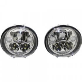 CUSTOM DYNAMICS LED HEADLIGHT 5-3/4 CHROME PAIR # CDTB-575OV-C