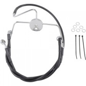 DRAG SPECIALTIES BRAKE LINE - FRONT - BLACK - 4 # 1741-2522