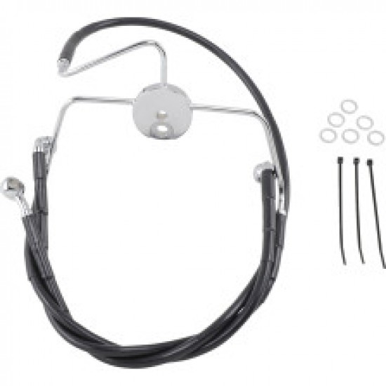 DRAG SPECIALTIES BRAKE LINE - FRONT - BLACK - 4 # 1741-2522 DRAG SPECIALTIES BRAKE LINE - FRONT - BLACK - 4 # 1741-2522