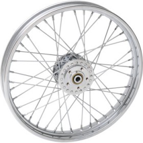 DRAG SPECIALTIES WHEEL - LACED - 40 SPOKE - FRONT - CHROME - 21X2.15 # 0203-0415