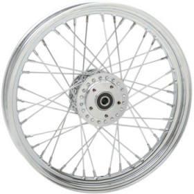 DRAG SPECIALTIES WHEEL - LACED - 40 SPOKE - FRONT - CHROME - 19X2.5 # 0203-0530