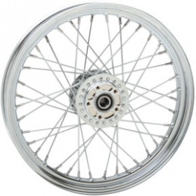 DRAG SPECIALTIES WHEEL - LACED - 40 SPOKE - FRONT - CHROME - 19X2.5 - 04-05 FXD # 0203-0531