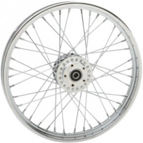 DRAG SPECIALTIES WHEEL - LACED - 40 SPOKE - FRONT - CHROME - 21X2.15 # 0203-0532