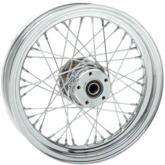 DRAG SPECIALTIES WHEEL - LACED - 40 SPOKE - FRONT - CHROME - 16X3 - 00-07 FLT # 0203-0534 DRAG SPECIALTIES WHEEL - LACED - 40 SPOKE - FRONT - CHROME - 16X3 - 00-07 FLT # 0203-0534