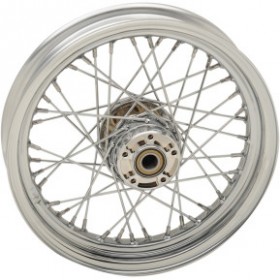 DRAG SPECIALTIES WHEEL - LACED - 40 SPOKE - FRONT - CHROME - 16X3 # 0203-0619 