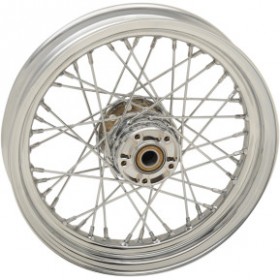 DRAG SPECIALTIES WHEEL - LACED - 40 SPOKE - FRONT - CHROME - 16X3 - 08-17 FLST # 0203-0620