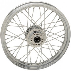 DRAG SPECIALTIES WHEEL - LACED - 40 SPOKE - FRONT - CHROME - 19X2.5 - 09-17 FXD # 0203-0622