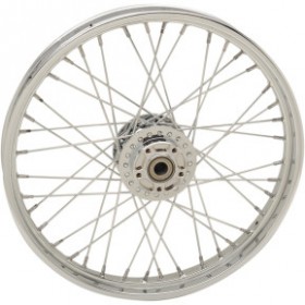 DRAG SPECIALTIES WHEEL - LACED - 40 SPOKE - FRONT - CHROME - 21X2.15 - 12-17 FXD # 0203-0623