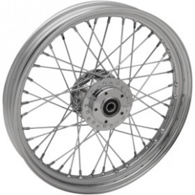 DRAG SPECIALTIES WHEEL - LACED - 40 SPOKE - FRONT - CHROME - 19X2.5 - 06-07 XL # 0203-0627
