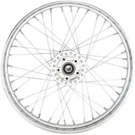 DRAG SPECIALTIES WHEEL - LACED - 40 SPOKE - FRONT - CHROME - 21X2.15 - 06-07 XL # 0203-0628