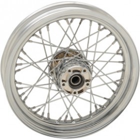 DRAG SPECIALTIES WHEEL - LACED - 40 SPOKE - FRONT - CHROME - 16X3 # 0203-0630