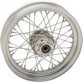 DRAG SPECIALTIES WHEEL - LACED - 40 SPOKE - FRONT - CHROME - 16X3 - 07-17 FLST # 0203-0631