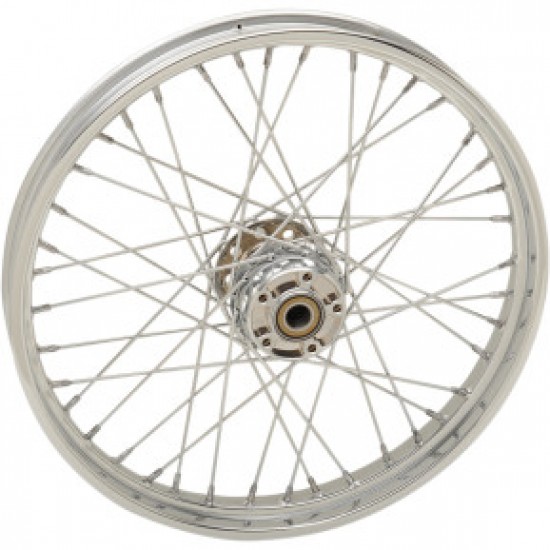 DRAG SPECIALTIES WHEEL - LACED - 40 SPOKE - FRONT - CHROME - 21X2.15 - 07-17 SOFTAILS # 0203-0632 DRAG SPECIALTIES WHEEL - LACED - 40 SPOKE - FRONT - CHROME - 21X2.15 - 07-17 SOFTAILS # 0203-0632