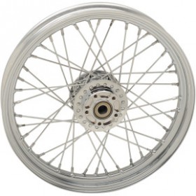 DRAG SPECIALTIES WHEEL - LACED - 40 SPOKE - FRONT - CHROME - 19X2.5 - 08-17 FXD # 0203-0633