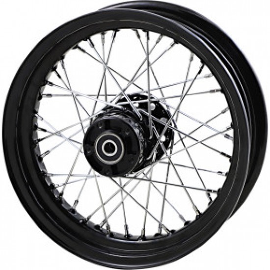 DRAG SPECIALTIES WHEEL - LACED - 40 SPOKE - FRONT - BLACK - 16X3 - 00-06 FLST # 0203-0664 DRAG SPECIALTIES WHEEL - LACED - 40 SPOKE - FRONT - BLACK - 16X3 - 00-06 FLST # 0203-0664