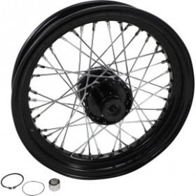 DRAG SPECIALTIES WHEEL - LACED - 40 SPOKE - FRONT - BLACK - 16X3 - 86-96 FLST # 0203-0665