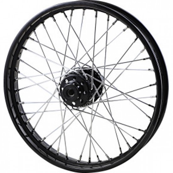 DRAG SPECIALTIES WHEEL - LACED - 40 SPOKE - FRONT - BLACK - 16X3 - 00-07 FLT # 0203-0667 DRAG SPECIALTIES WHEEL - LACED - 40 SPOKE - FRONT - BLACK - 16X3 - 00-07 FLT # 0203-0667