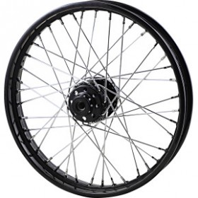 DRAG SPECIALTIES WHEEL - LACED - 40 SPOKE - FRONT - BLACK - 19X2.5 # 0203-0671