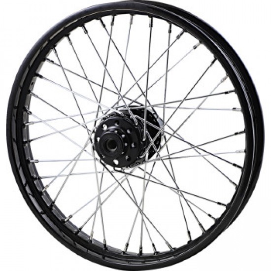 DRAG SPECIALTIES WHEEL - LACED - 40 SPOKE - FRONT - BLACK - 21X2.15 # 0203-0673