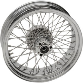 DRAG SPECIALTIES WHEEL - 60 SPOKE - CROSS LACED - REAR - SILVER - 18X5.5 - 14-21 INDIAN # 0204-0505