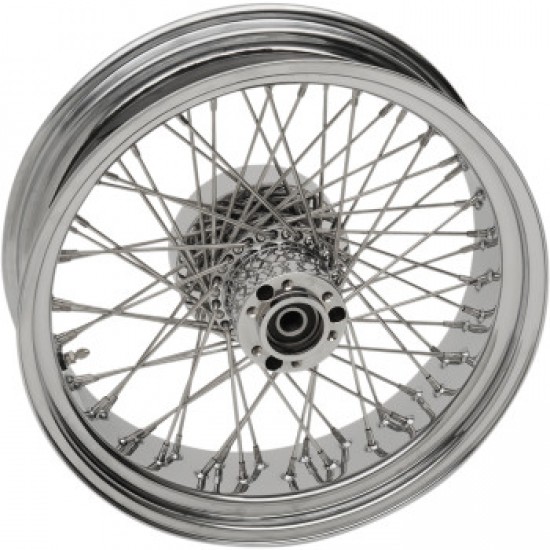 DRAG SPECIALTIES WHEEL - 60 SPOKE - CROSS LACED - REAR - SILVER - 18X5.5 - 14-21 INDIAN # 0204-0505 DRAG SPECIALTIES WHEEL - 60 SPOKE - CROSS LACED - REAR - SILVER - 18X5.5 - 14-21 INDIAN # 0204-0505