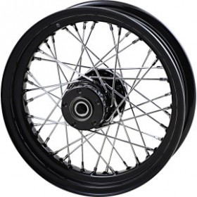 DRAG SPECIALTIES WHEEL - LACED - 40 SPOKE - REAR - BLACK - 16X3 - 02-07 FLT # 0204-0572